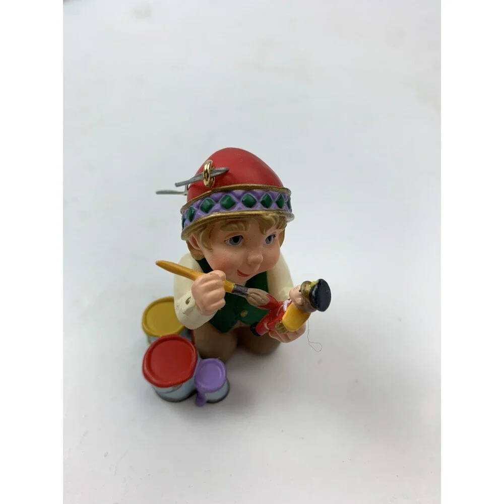 Hallmark Keepsake Arctic Artist Elf Painting Toy Soldier Ornament 1999